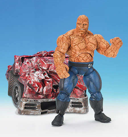 THING Clobber 'n Crush 6" Action Figure FANTASTIC FOUR MOVIE Asst. 2 Toy Biz (Shelf Wear Packaging) - Image 2