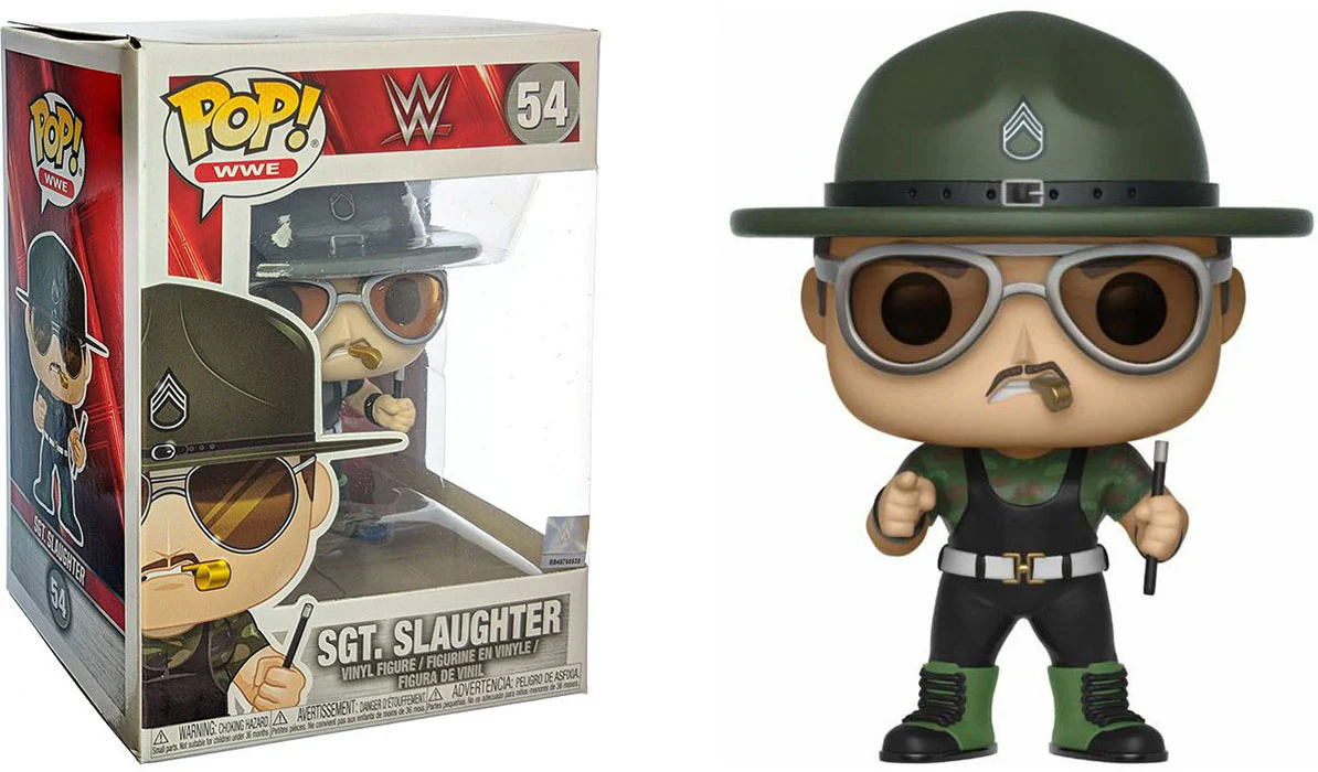 Pop WWE 3.75 Inch Action Figure WWE - Sgt Slaughter #54 (Sub- Standard Condition)