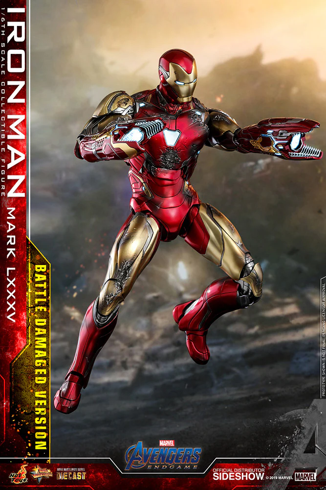 Avengers Endgame 12 Inch Action Figure 1/6 Scale Series - Iron Man Mark LXXXV Battle Damaged Version Hot Toys 904923 - Image 3