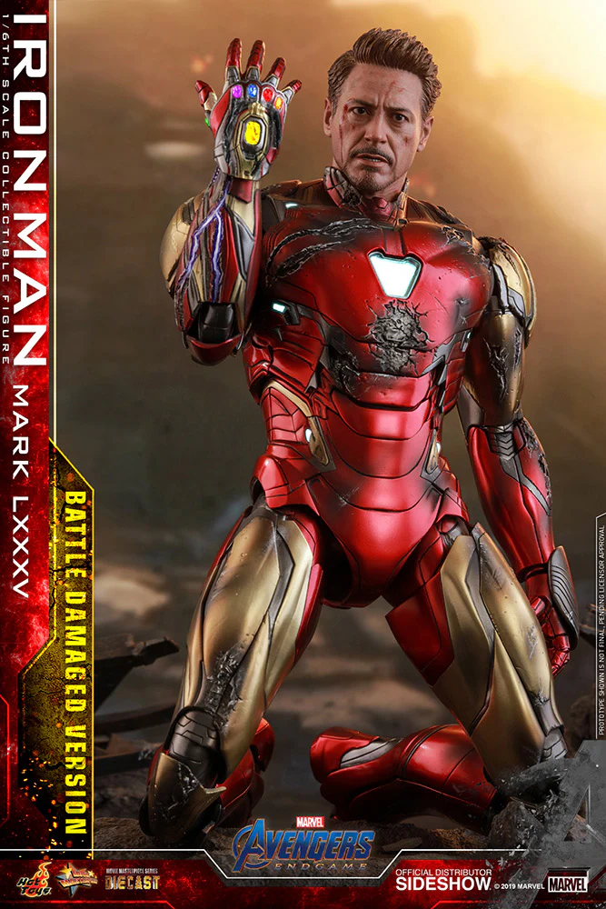 Avengers Endgame 12 Inch Action Figure 1/6 Scale Series - Iron Man Mark LXXXV Battle Damaged Version Hot Toys 904923 - Image 4