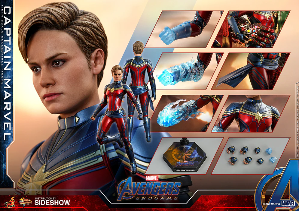 Avengers Endgame 11 Inch Action Figure 1/6 Scale Series - Captain Marvel Hot Toys 906305 - Image 3