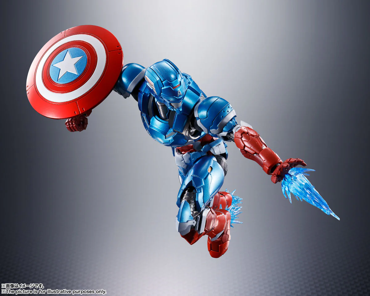 Avengers 6 Inch Action Figure S.H. Figuarts - Captain America Tech-On - Image 3