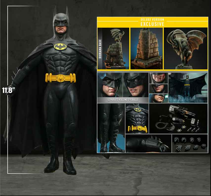 Batman 1989 12 Inch Action Figure 1/6 Scale - Batman Deluxe Hot Toys 9113722 - Image 2
