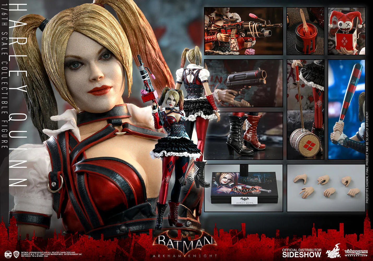 Batman Arkham Knight 11 Inch Action Figure 1/6 Scale Series - Harley Quinn Hot Toys 906232 - Image 2