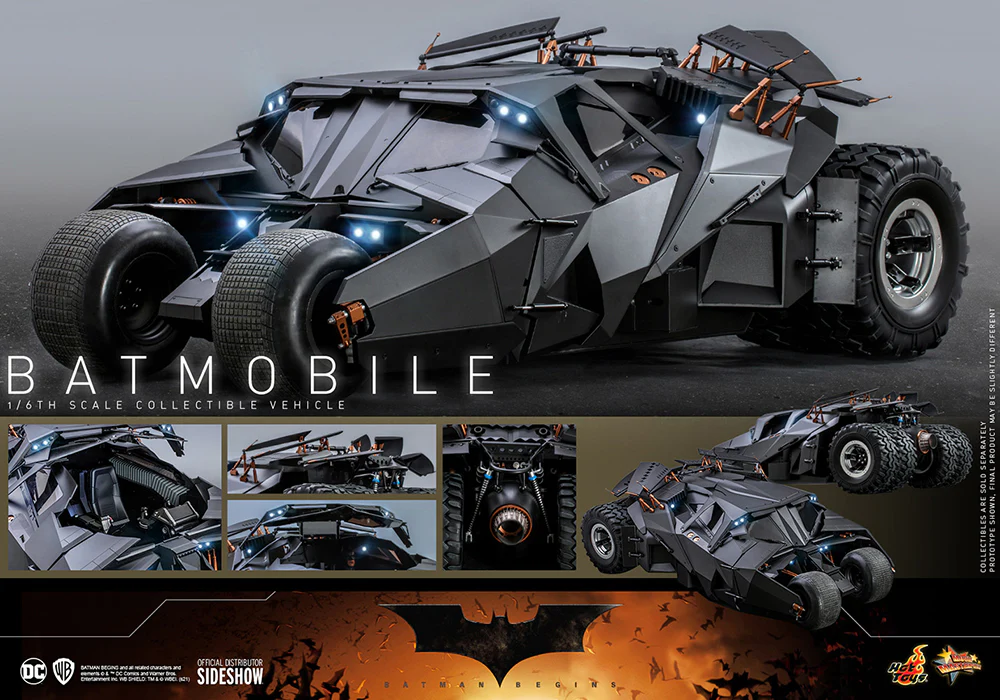 Batman The Dark Knight Trilogy 28 Inch Vehicle Figure 1/6 Scale - Batmobile Hot Toys 908080 (Previously Opened Missing Poster Sheet and Mailer Box) - Image 3
