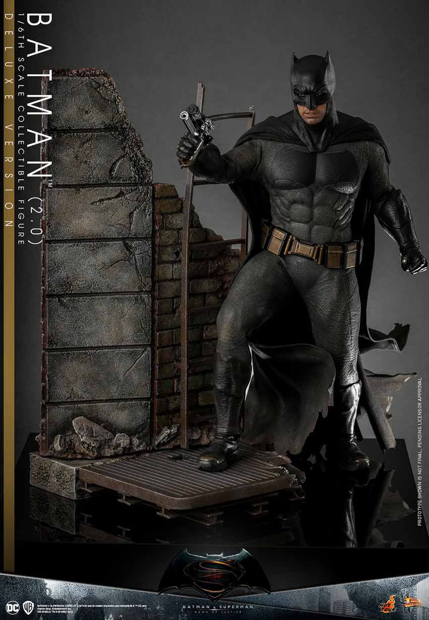 Batman v Superman Dawn of Justice 12 Inch Action Figure 1/6 Scale - Batman 2.0 Deluxe Hot Toys 2129702 - Image 2