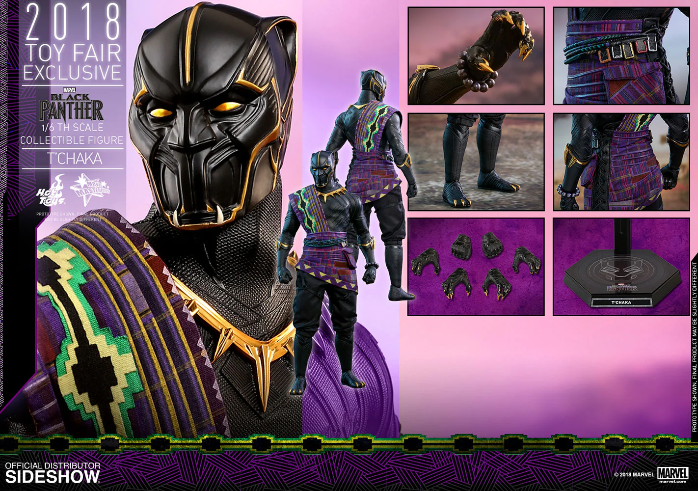 Black Panther 12 Inch Action Figure Movie Masterpiece 1/6 Series - T’Chaka Hot Toys 903623 - Image 3