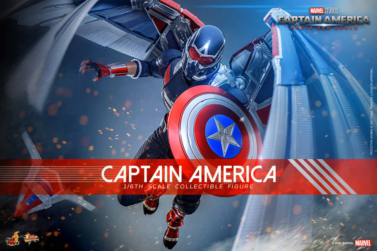 Captain America Brave New World 12 Inch Action Figure 1/6 Scale - Captain America Hot Toys 914192 - Image 2