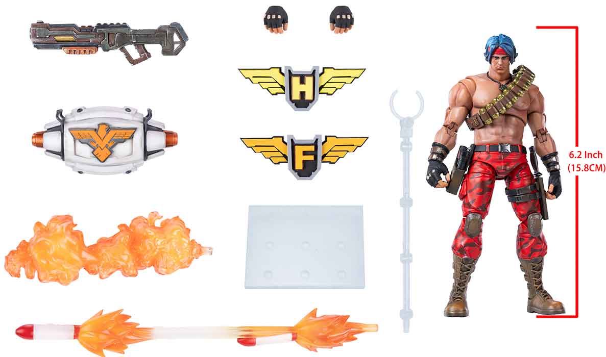 Contra Operation Galuga 6 Inch Action Figure Exquisite Basic - Lance Bean - Image 3