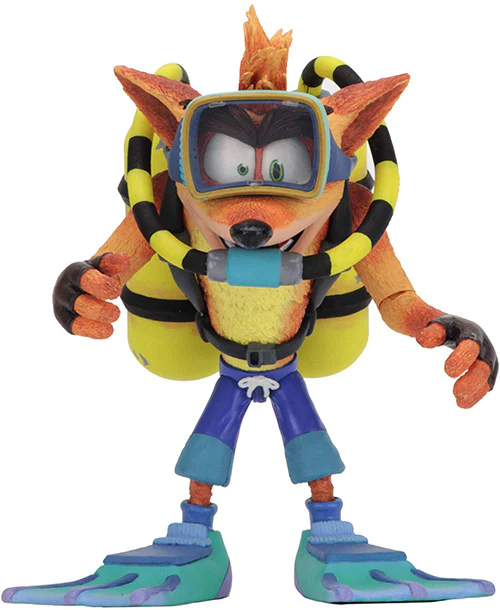 Crash Bandicoot 5 Inch Action Figure Deluxe Series - Crash Bandicoot with Scuba Gear - Image 2