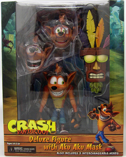 Crash Bandicoot 5 Inch Action Figure Ultra Deluxe Series - Aku Aku Mask Bandicoot - Image 2