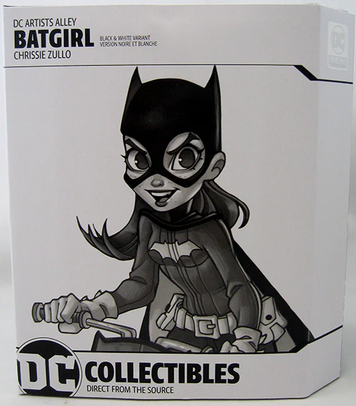 DC Artist Alley 6 Inch Statue Figure Chrissie Zullo - Batgirl Black & White - Image 2