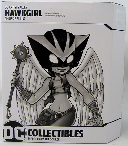 DC Artist Alley 6 Inch Statue Figure Chrissie Zullo - Hawkgirl Black & White - Image 2