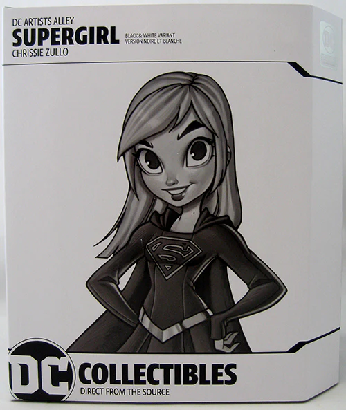 DC Artist Alley 6 Inch Statue Figure Chrissie Zullo - Supergirl Black & White - Image 2