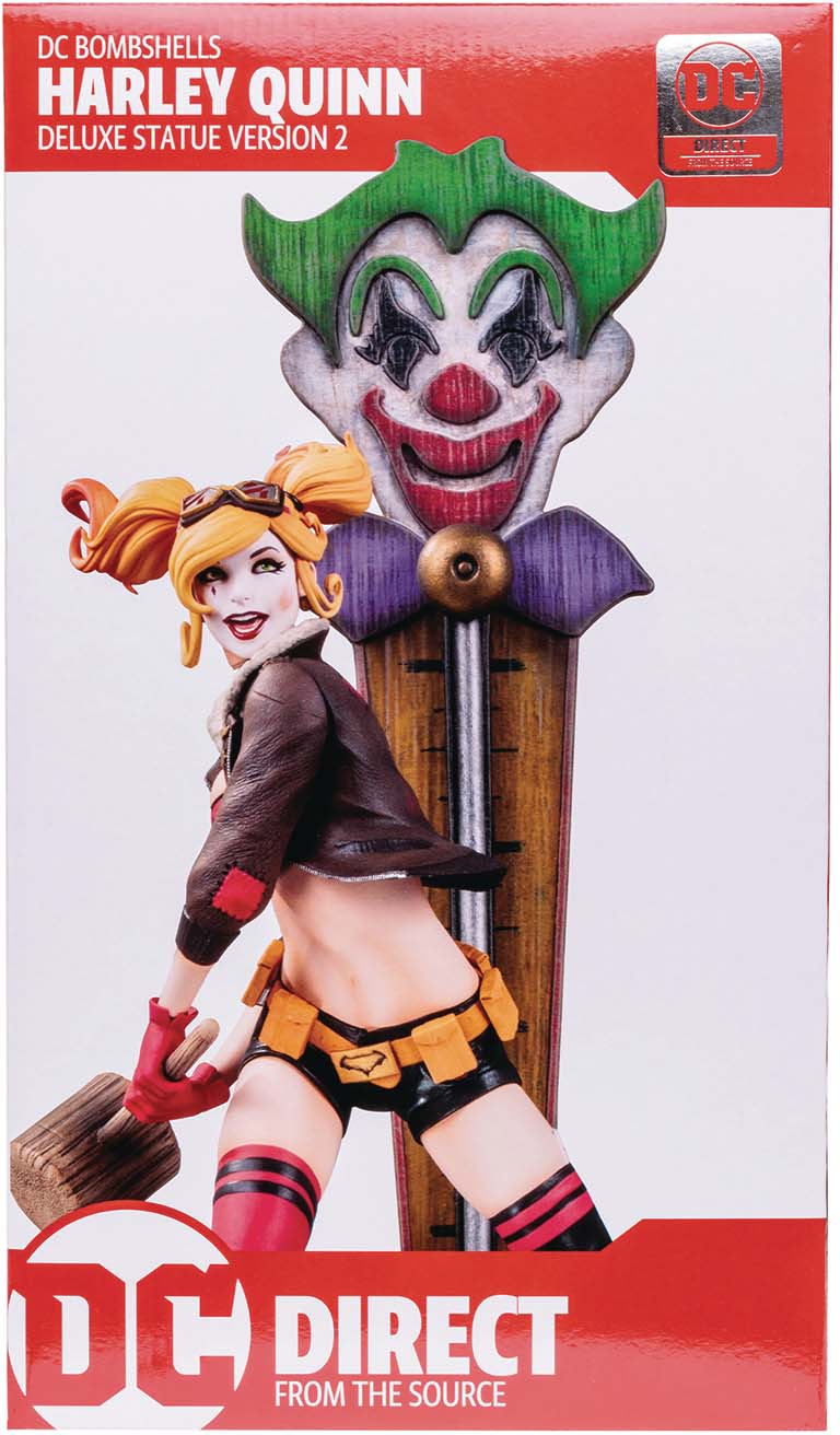 DC Bombshells 9 Inch Statue Figure 1/8 Scale Deluxe - Harley Quinn Version 2 - Image 2