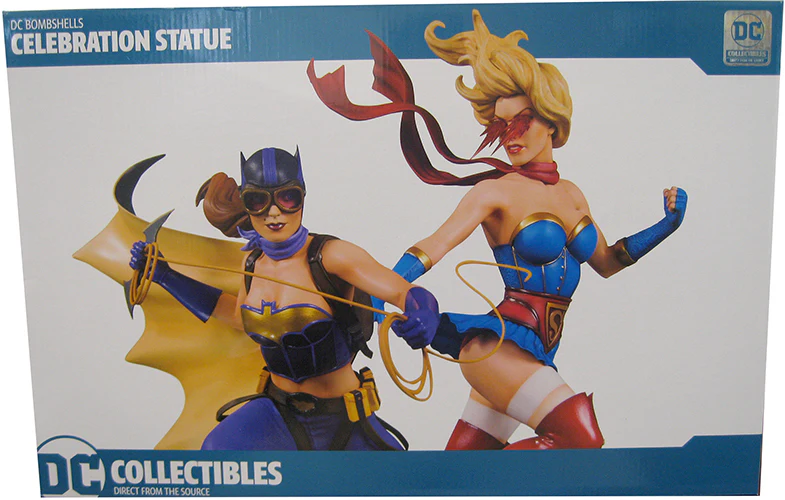 DC Bombshells 15 Inch Statue Figure Celebration Series - Batgirl & Supergirl - Image 2