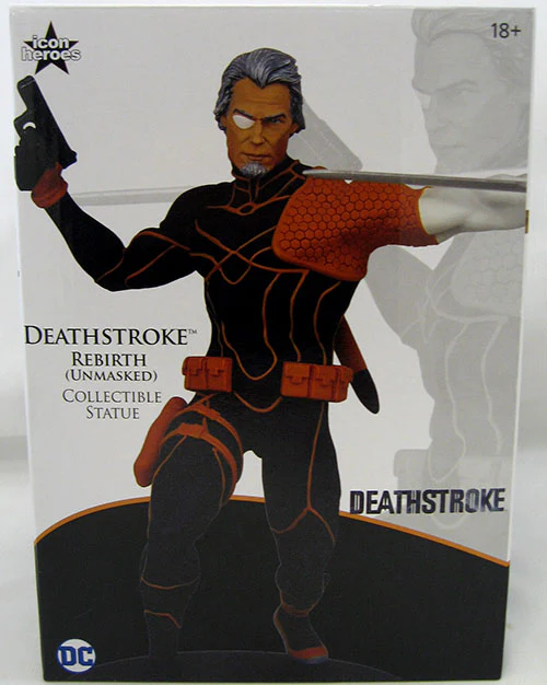 DC Comics Rebirth 8 Inch Statue Figure Exclusive - Unmasked Deathstroke - Image 2