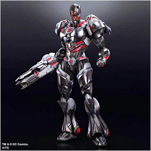 DC Comics Variant 8 Inch Action Figure Play Arts Kai Series - Cyborg (Shelf Wear Packaging)