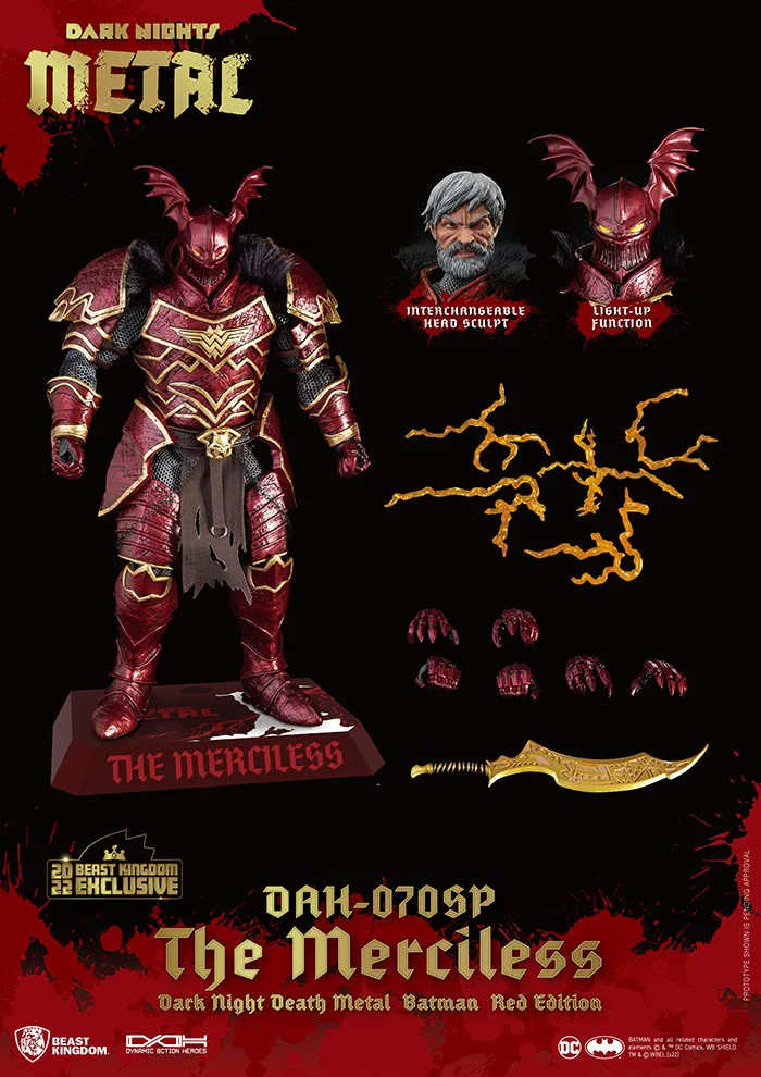 DC Dark Nights Metal DAH 7 Inch Action Figure SDCC Exclusive - Batman The Merciless Special Red Edition - Image 2