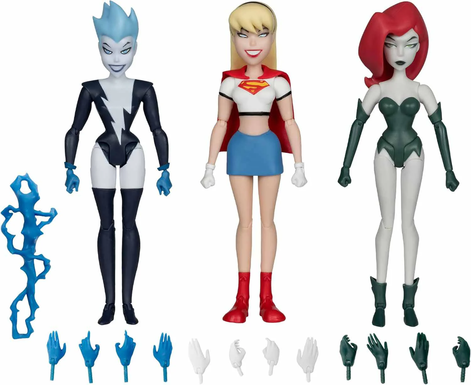 DC Direct The New Batman Adventures 6 Inch Action Figure 3-Pack Exclusive - (Poison Ivy - Live Wire - Supergirl) (Girls' Night Out) Gold Label - Image 2
