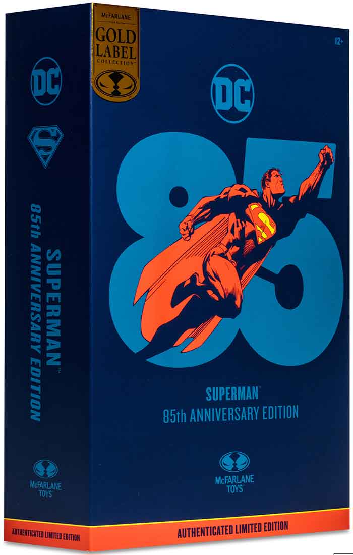 DC Multiverse 85th Anniversary 7 Inch Action Figure SDCC 2023 Exclusive - Superman Red & Blue Deco Gold Label - Image 3