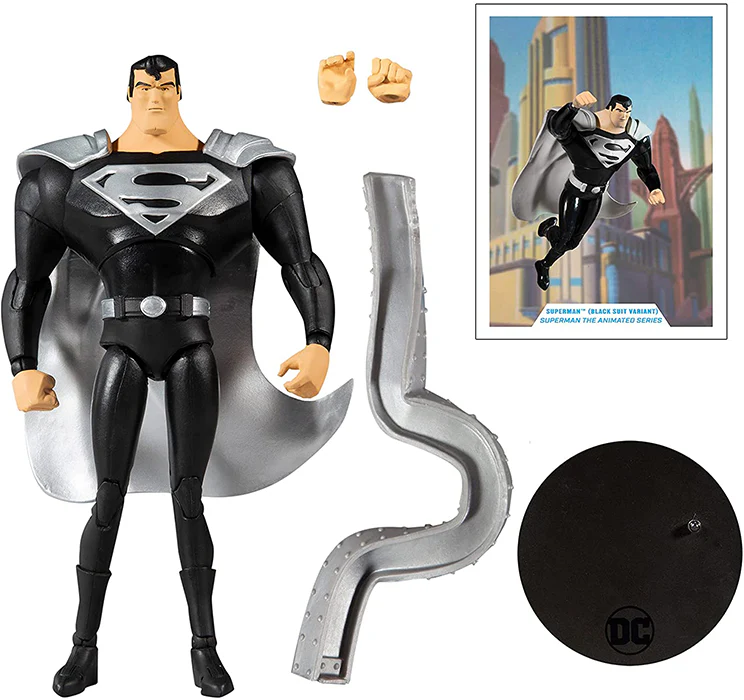 DC Multiverse Animated Series 7 Inch Action Figure - Black Suit Superman - Image 2