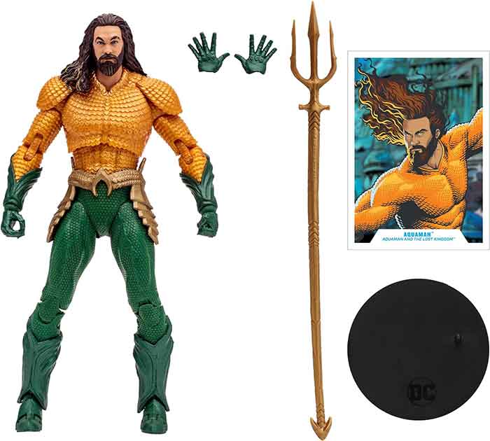 DC Multiverse Aquaman And The Lost Kingdom 7 Inch Action Figure Series 1 - Aquaman (Gold & Green Suit) - Image 2