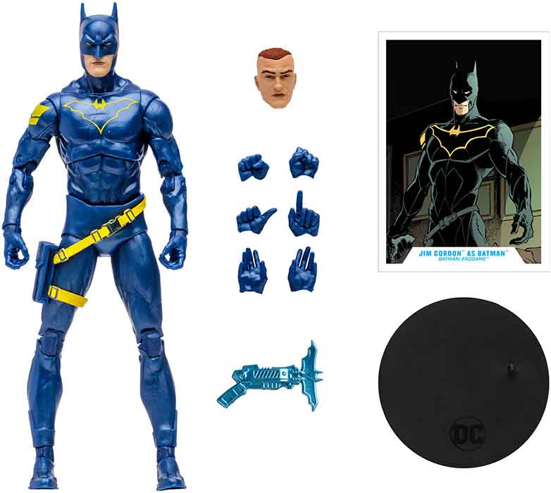 DC Multiverse Batman Endgame 7 Inch Action Figure Exclusive - Jim Gordon as Batman Platinum - Image 2