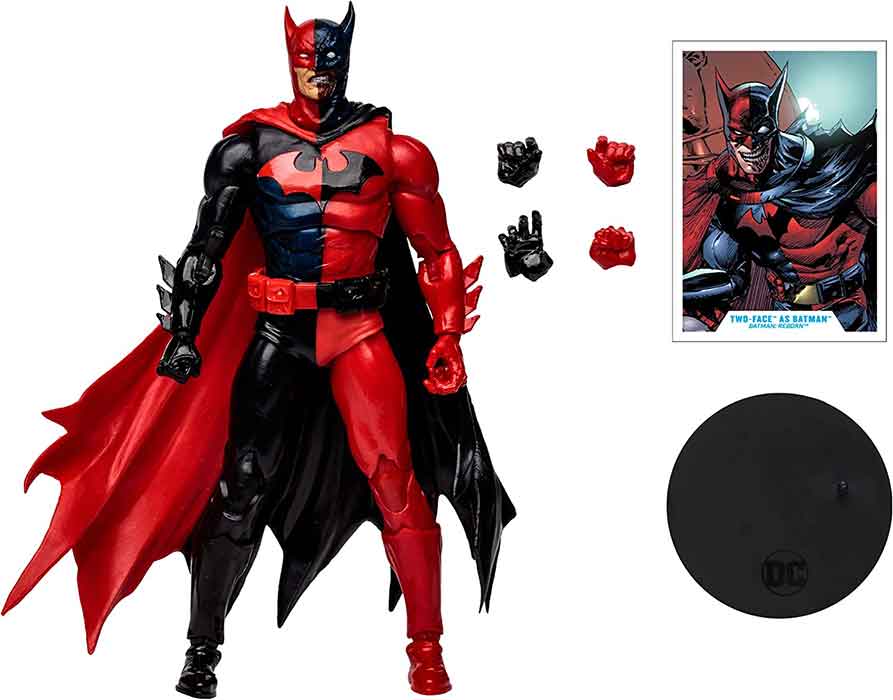 DC Multiverse Batman Reborn 7 Inch Action Figure - Two-Face As Batman - Image 2