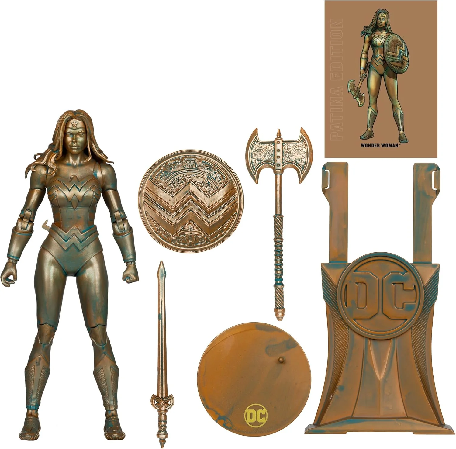 DC Multiverse Classic 7 Inch Action Figure Exclusive - Wonder Woman Patina Edition Gold Label - Image 2