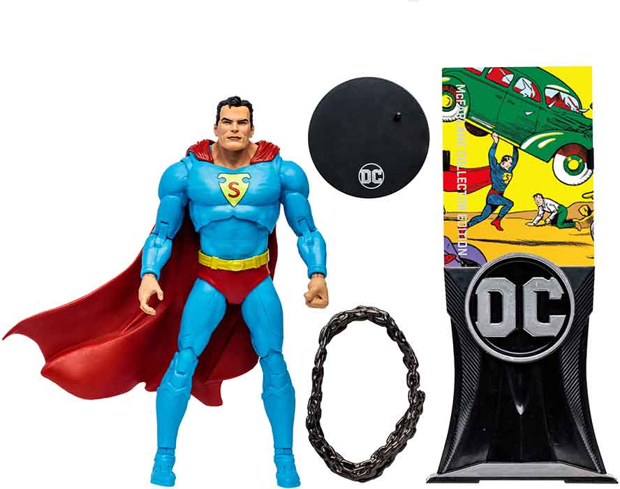 DC Multiverse Collector Edition 7 Inch Action Figure - Superman (Action Comics #1) - Image 2