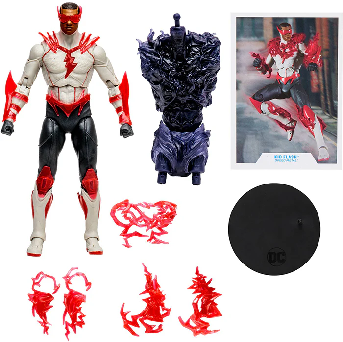 DC Multiverse Comic 7 Inch Action Figure BAF The Darkest Knight - Kid Flash (White) - Image 2