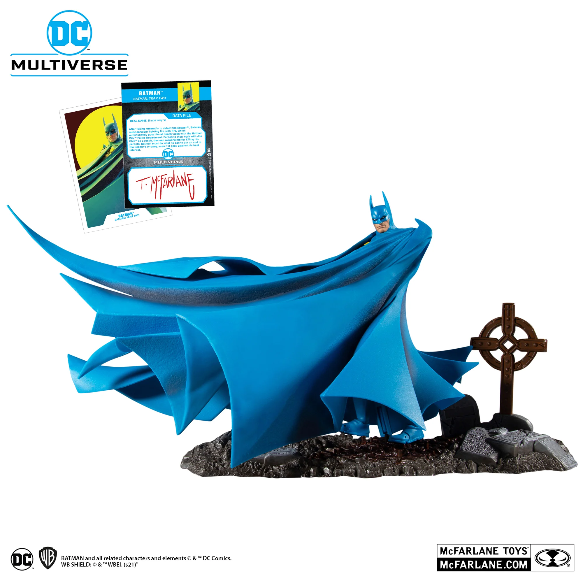 DC Multiverse 7 Inch Action Figure Comic - Batman Year Two Gold Label Signed - Image 2