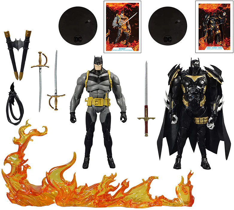 DC Multiverse Comic Series 7 Inch Action Figure 2-Pack - White Knight Batman vs Azrael In Batman Armor - Image 2