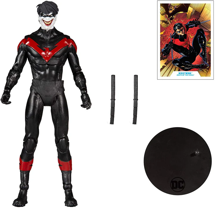 DC Multiverse 7 Inch Action Figure Comic Series - Death Of The Family Nightwing Joker - Image 2