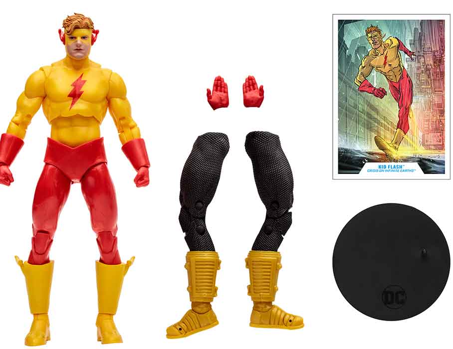 DC Multiverse Crisis On Infinite Earths 7 Inch Action Figure BAF The Monitor Exclusive - Kid Flash Gold Label - Image 2