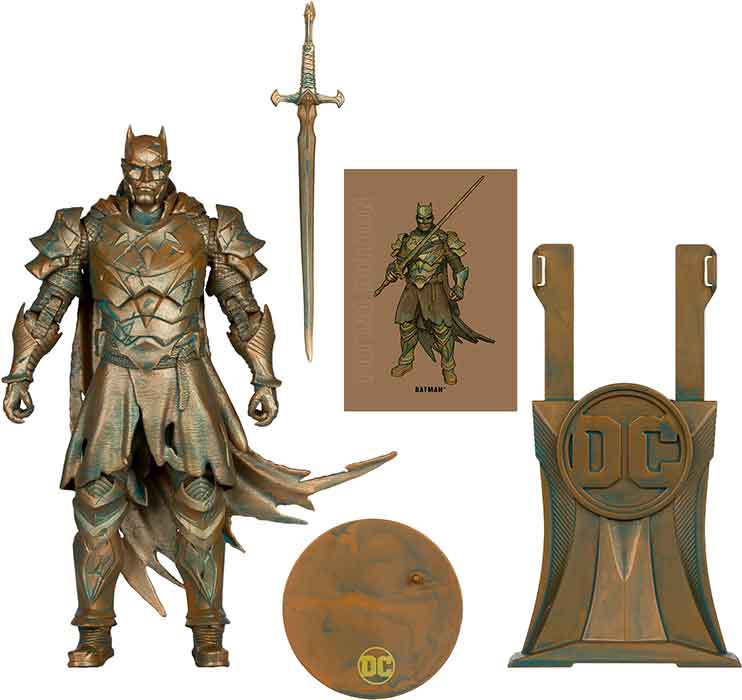 DC Multiverse Dark Knights of Steel 7 Inch Action Figure Exclusive - Batman Patina Gold Label - Image 2