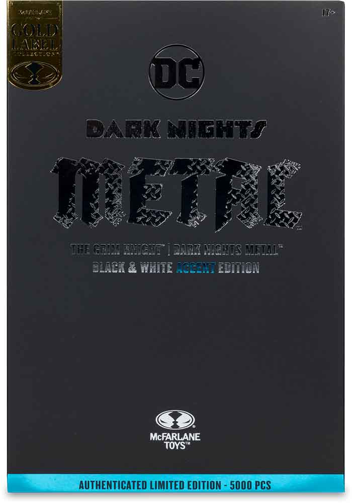 DC Multiverse Dark Nights Metal 7 Inch Action Figure Exclusive - The Grim Knight Black & White Gold Label (Sub-Standard Packaging) - Image 3