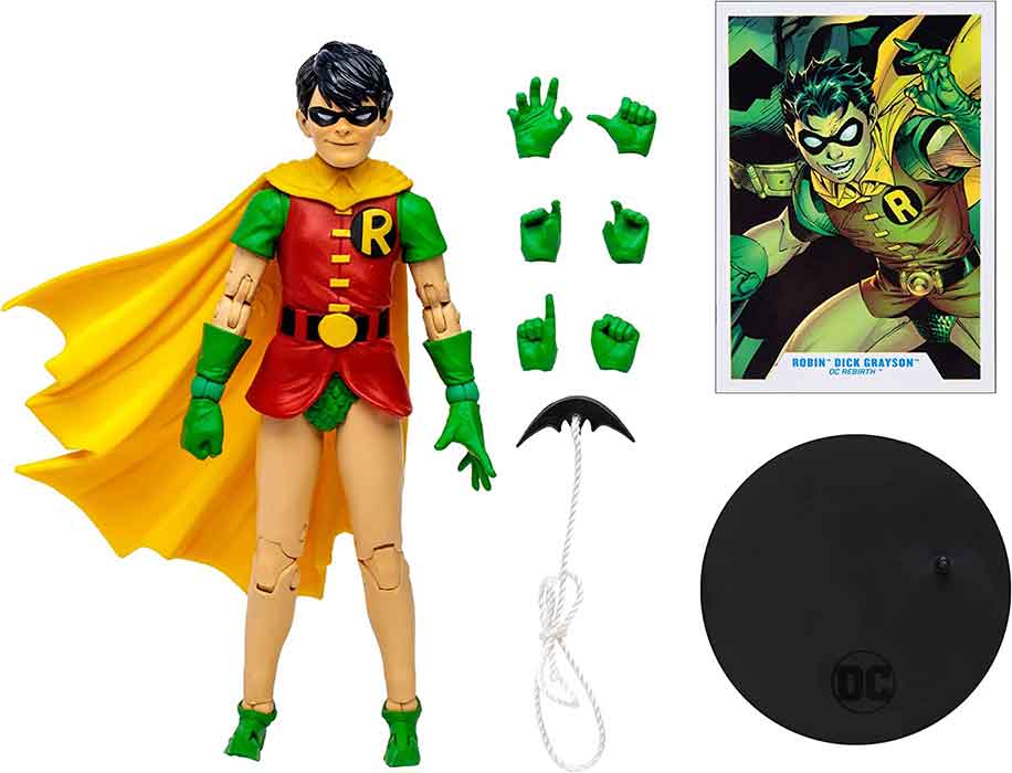DC Multiverse DC Rebirth 6 Inch Action Figure Exclusive - Robin Dick Grayson (Gold Label) - Image 2