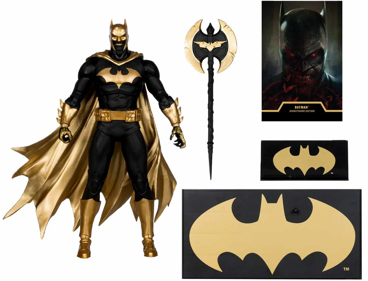 DC Multiverse DC vs Vampires 7 Inch Action Figure Exclusive - Batman Knightmare Edition Gold Label - Image 2
