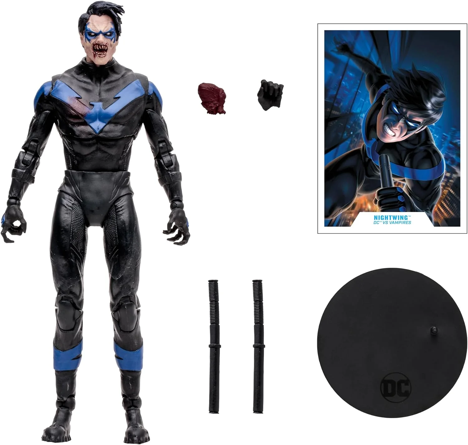 DC Multiverse DC vs Vampires 7 Inch Action Figure Exclusive - Vampire Nightwing Gold Label - Image 2