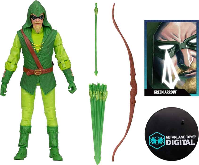 DC Multiverse 7 Inch Action Figure Digital Wave 2 - Green Arrow - Image 2