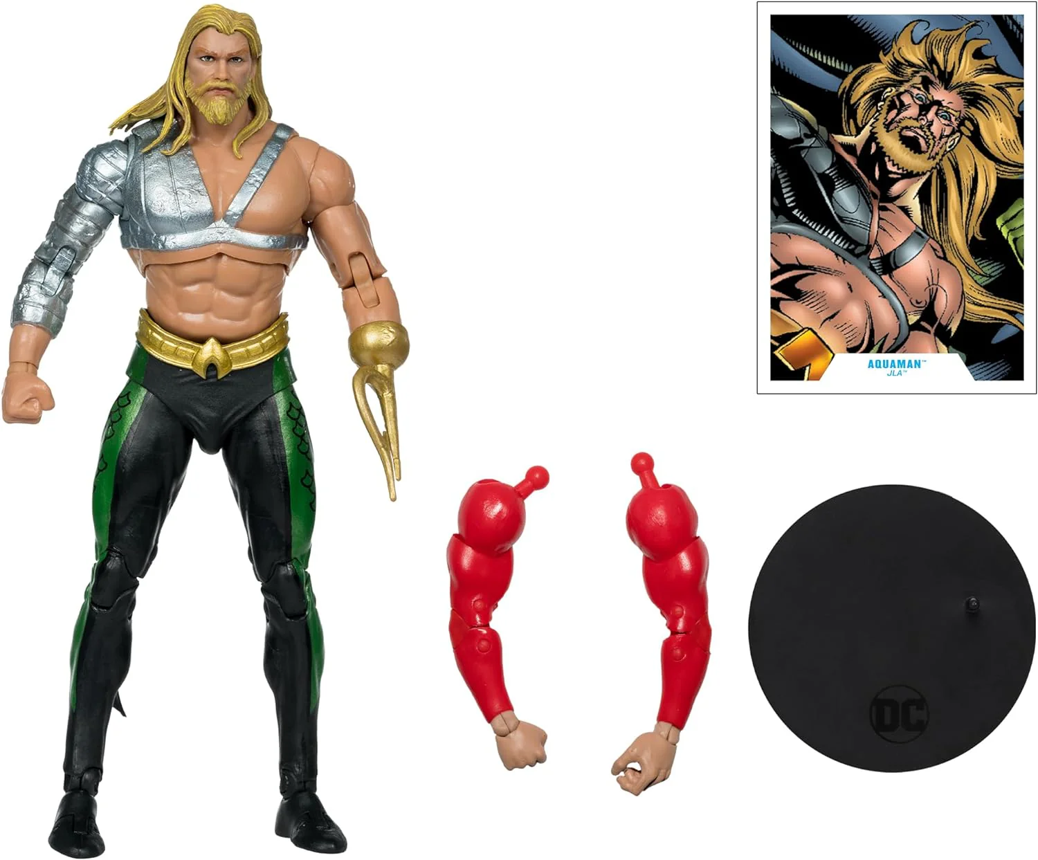 DC Multiverse JLA 7 Inch Action Figure BAF Plastic Man - Aquaman - Image 2