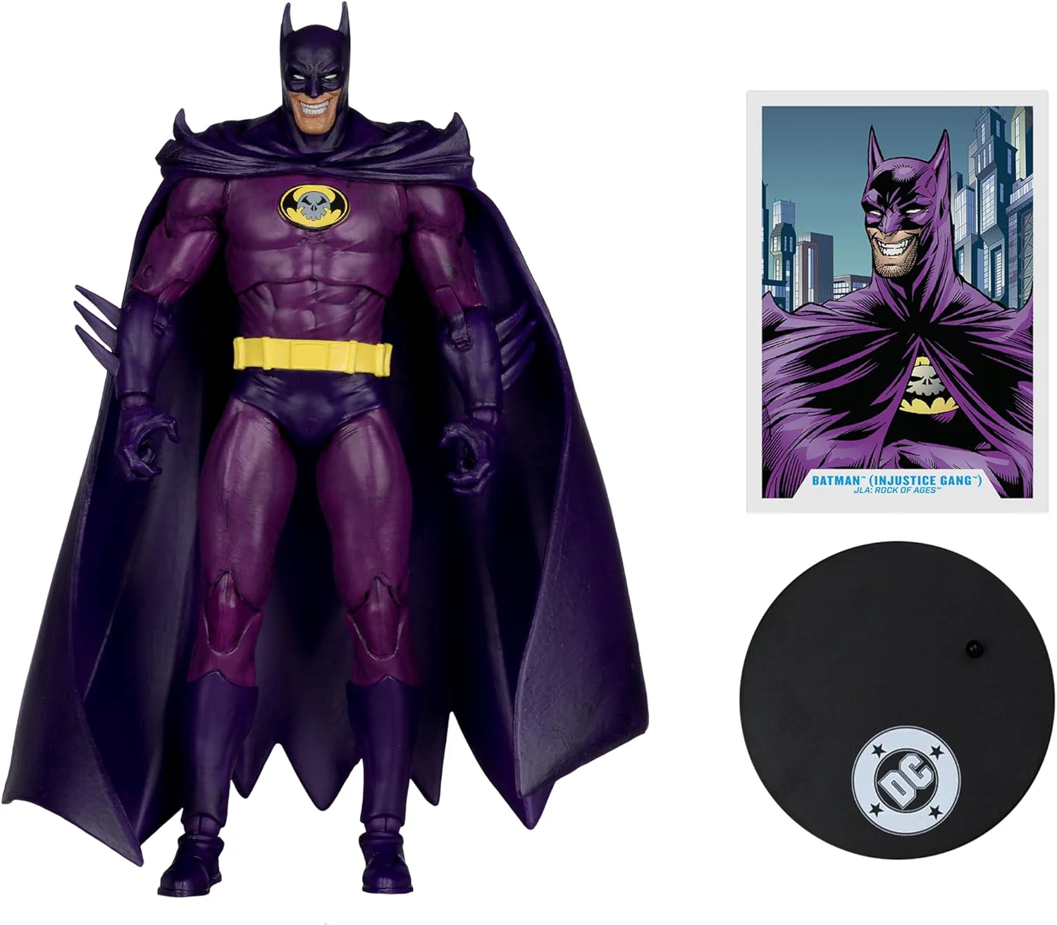 DC Multiverse JLA Rock Of Ages 7 Inch Action Figure Exclusive - Batman Injustice Gang Red Platinum - Image 2