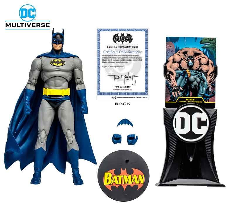 DC Multiverse Knightfall 30th Anniversary 7 Inch Action Figure SDCC 2023 Exclusive - Knightfall Batman Gold Label - Image 2