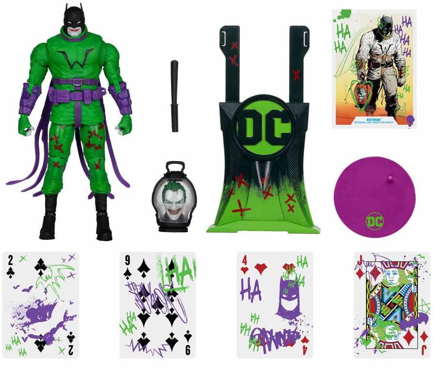 DC Multiverse Last Knight On Earth 7 Inch Action Figure Exclusive - Jokerized Batman Gold Label - Image 2