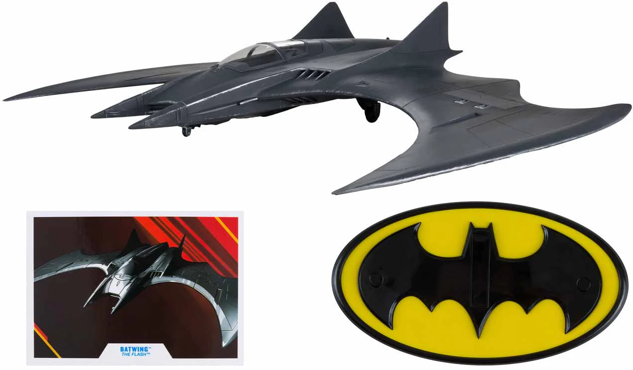 DC Multiverse Movie 7 Inch Scale Vehicle Figure The Flash Exclusive - Batwing (Gold Label) - Image 3