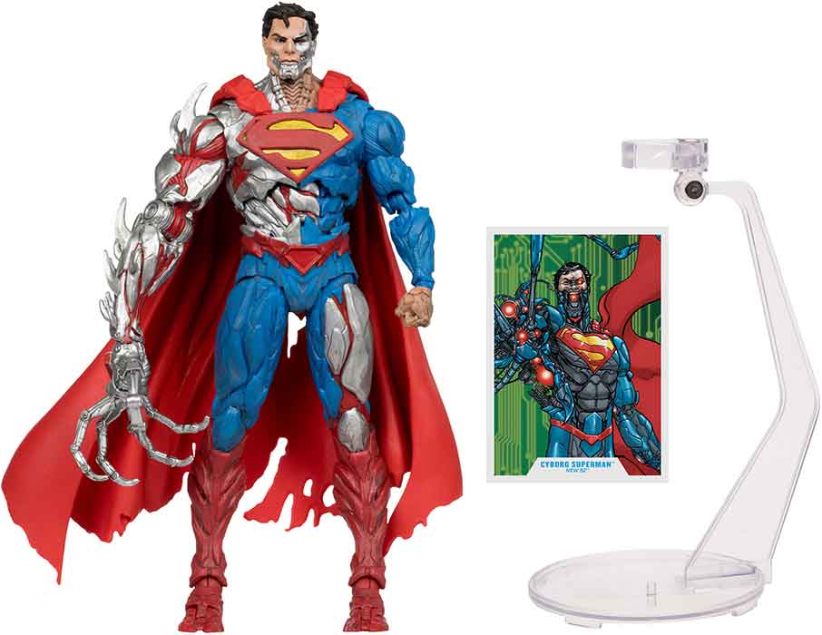 DC Multiverse New 52 7 Inch Action Figure Exclusive - Cyborg Superman Platinum - Image 2