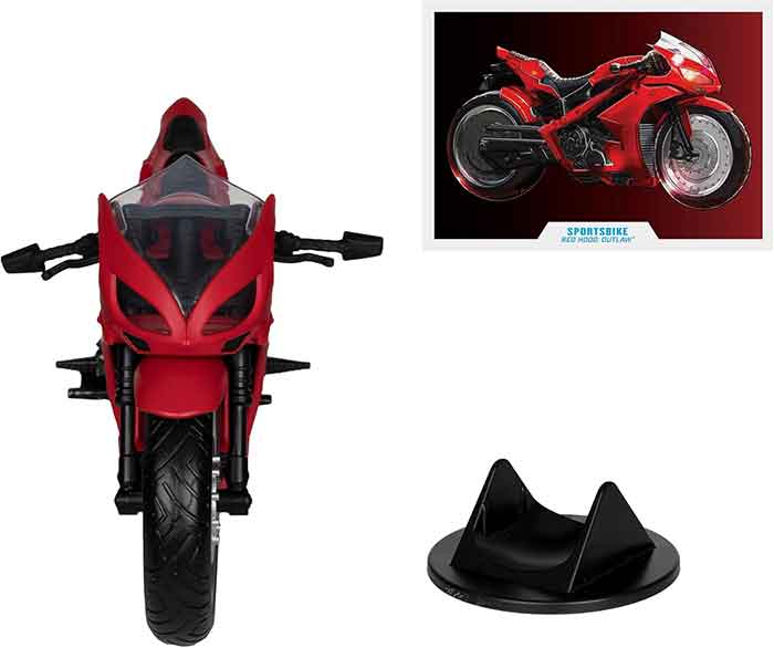 DC Multiverse Red Hood Outlaw 7 Inch Scale Action Figure - Red Hood's Sportsbike - Image 2