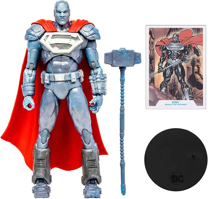 DC Multiverse Reign Of The Supermen 7 Inch Action Figure - Steel Red Cape - Image 2
